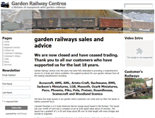 Tablet Screenshot of gardenrailwaycentres.info